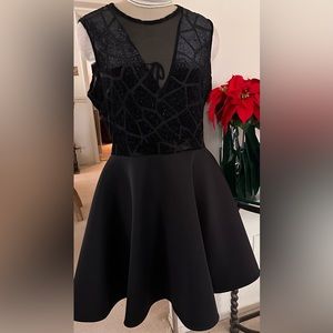 Fashion to Figure Sheer Bodice Black Dress